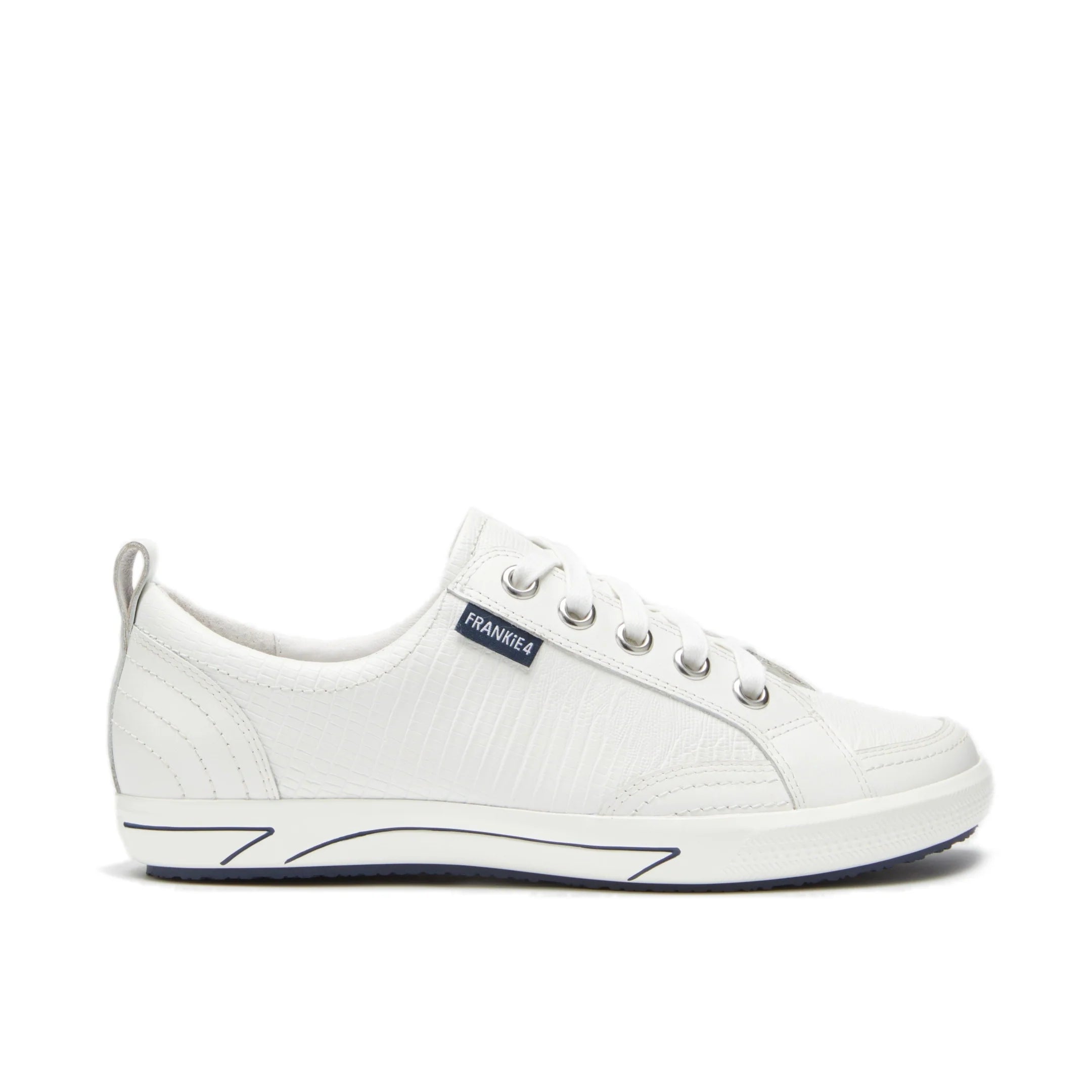 FRANKIE4  Women's Ellie IV White Lizard Emboss