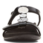 Farra Adjustable Sandal - Black Lizard