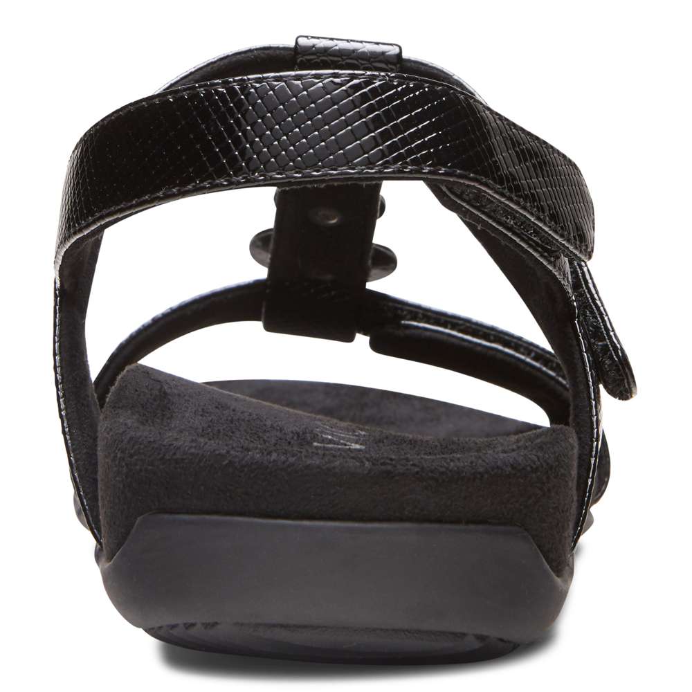 Farra Adjustable Sandal - Black Lizard