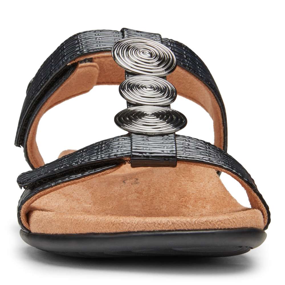 Farra Adjustable Sandal - Black Woven
