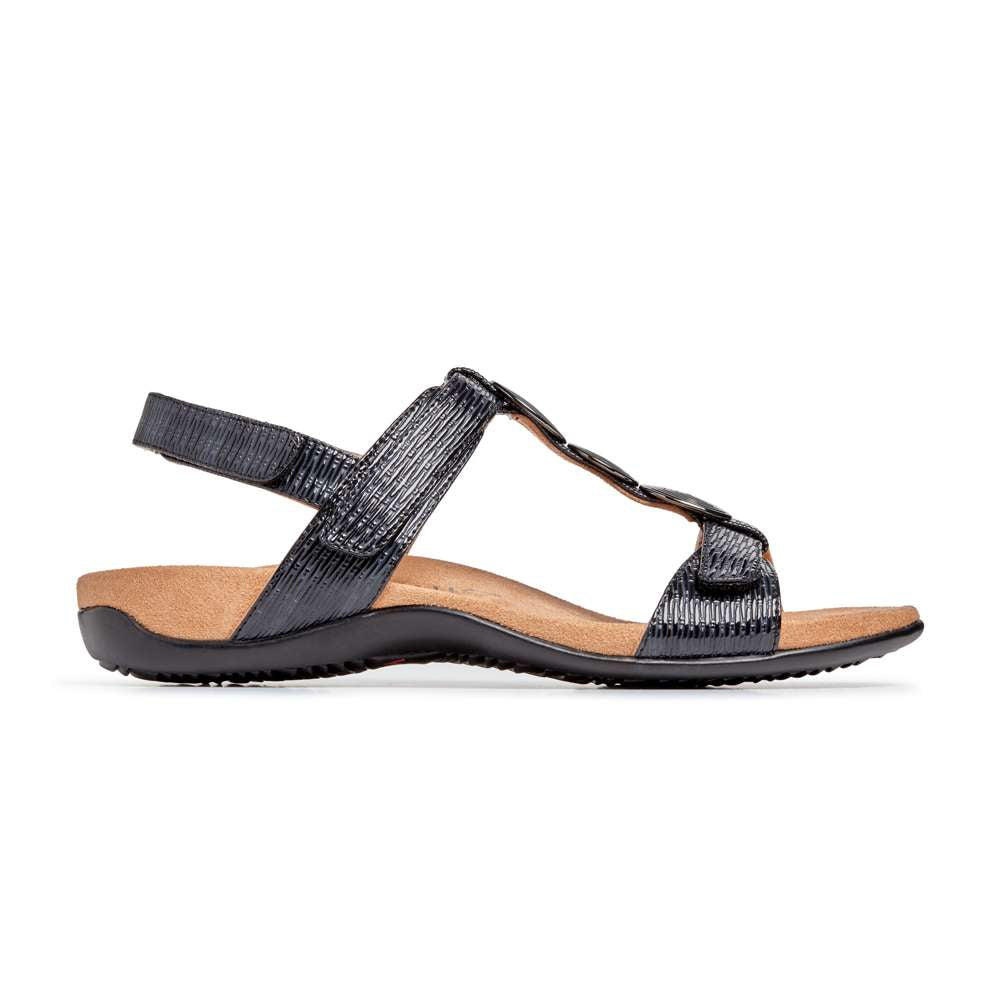 Farra Adjustable Sandal - Black Woven