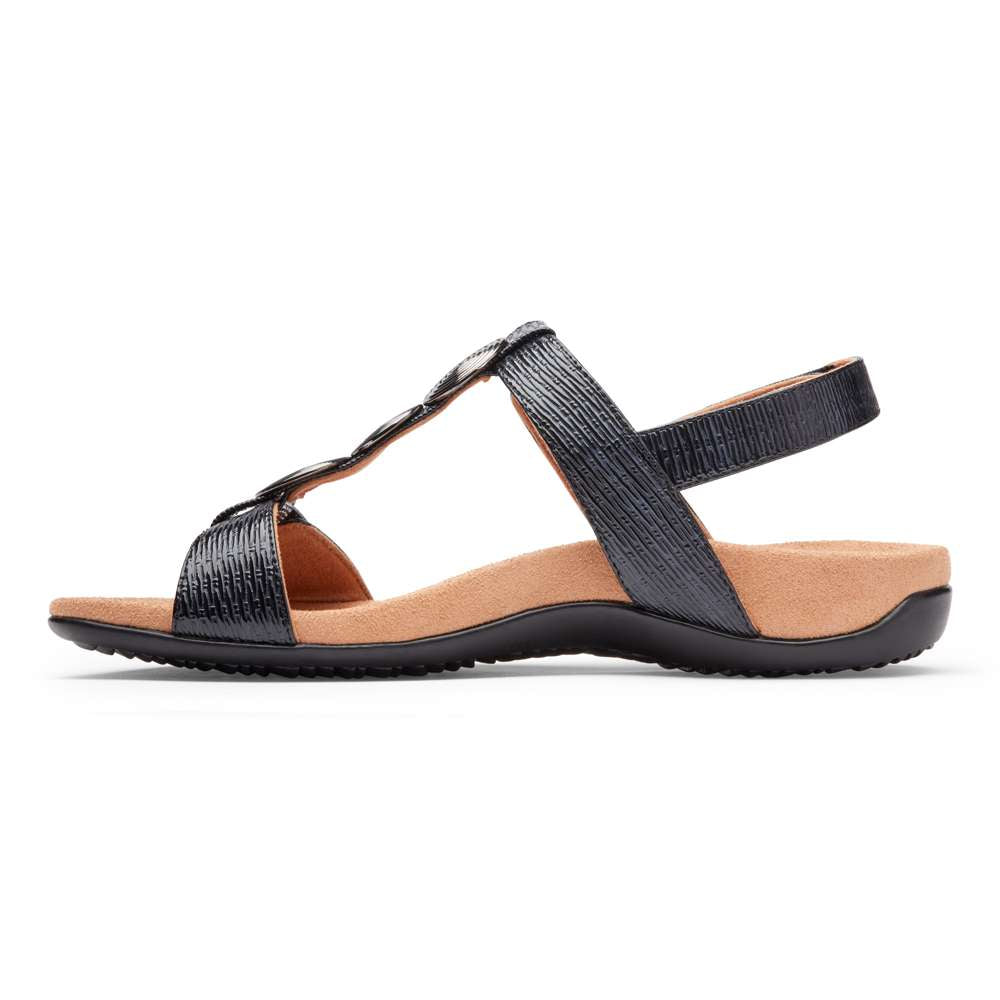 Farra Adjustable Sandal - Black Woven