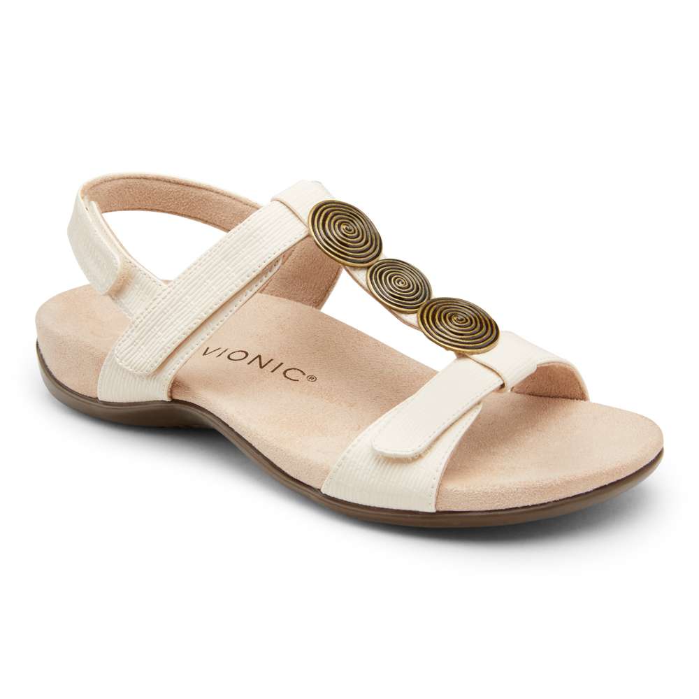 Farra Adjustable Sandal - Cream Woven