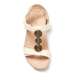 Farra Adjustable Sandal - Cream Woven