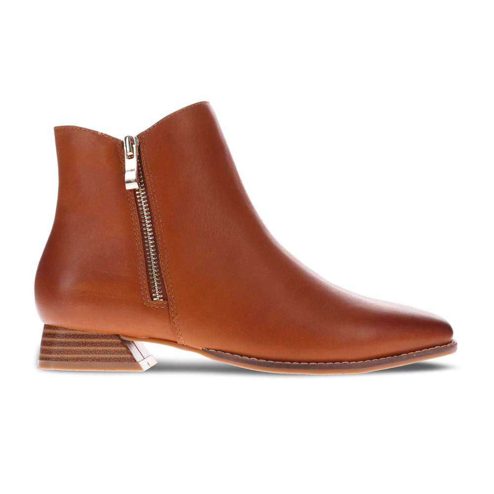 Felicity Ankle Boot - Dark Tan
