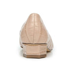 Flavia Block Heel - Barely Nude Croc