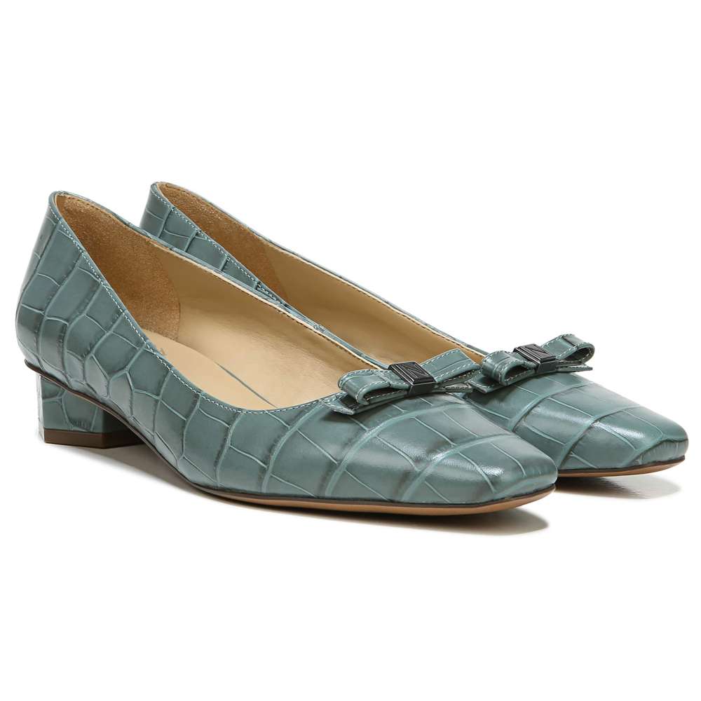 Flavia Block Heel - Dragonfly Croc