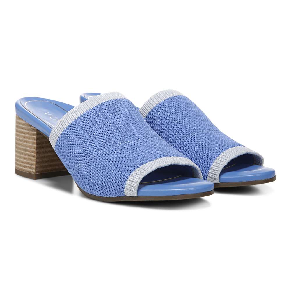 Fleur Heeled Sandal - Azure