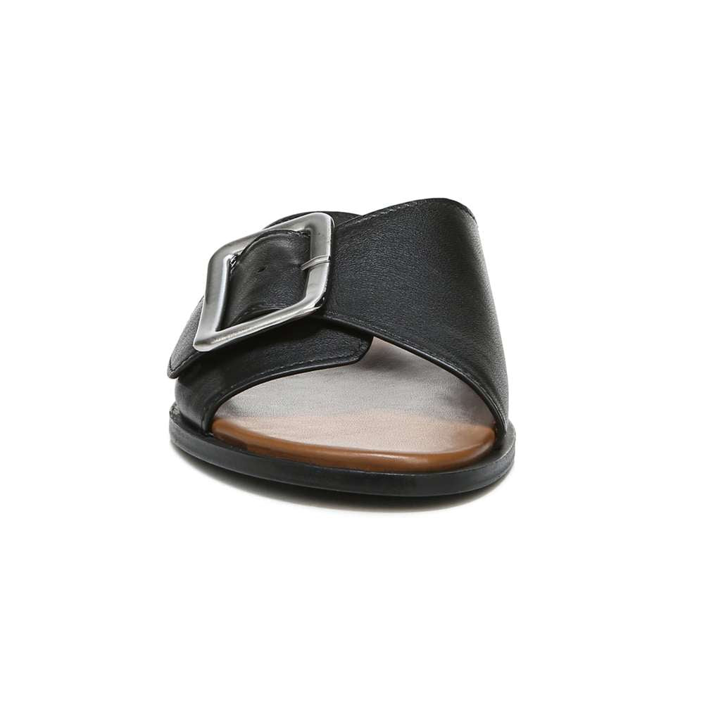 Forrest Slide - Black Leather