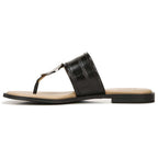 Frankie Toe Post Sandal - Black Croc