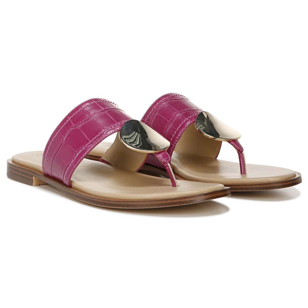 Frankie Toe Post Sandal - Hibiscus Croc