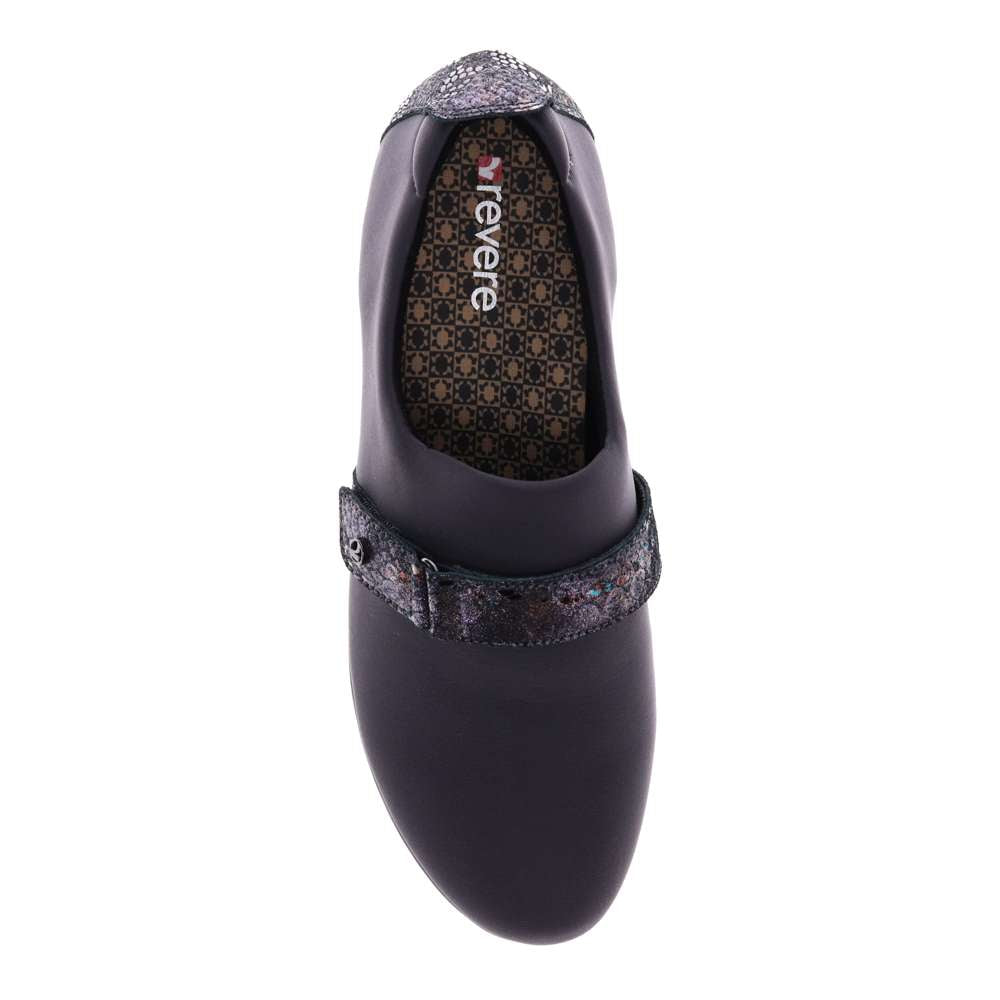Genoa Stretch Loafer - Graphite/Black Metallic Python