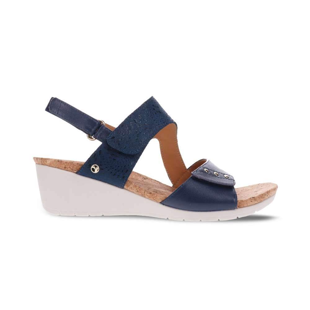 Grenada Wedge - Blue French/Blue Mosaic