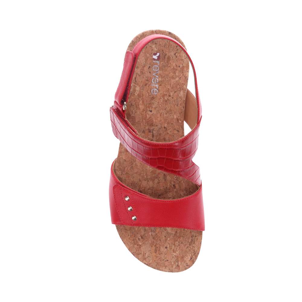 Grenada Wedge - Red French/Croc