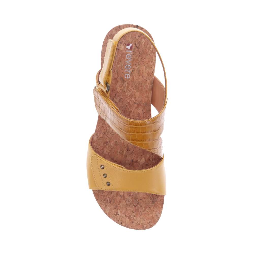 Grenada Wedge - Mustard French/Croc