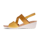 Grenada Wedge - Mustard French/Croc
