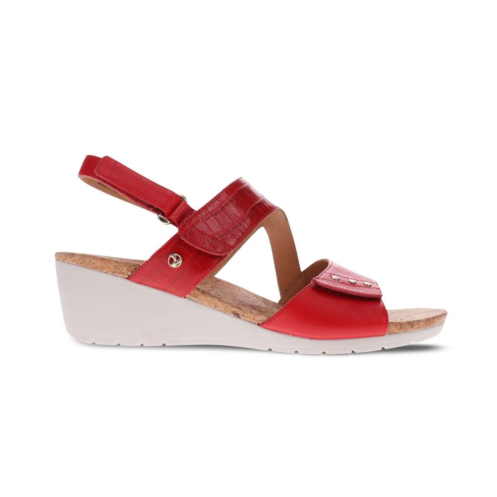 Grenada Wedge - Red French/Croc