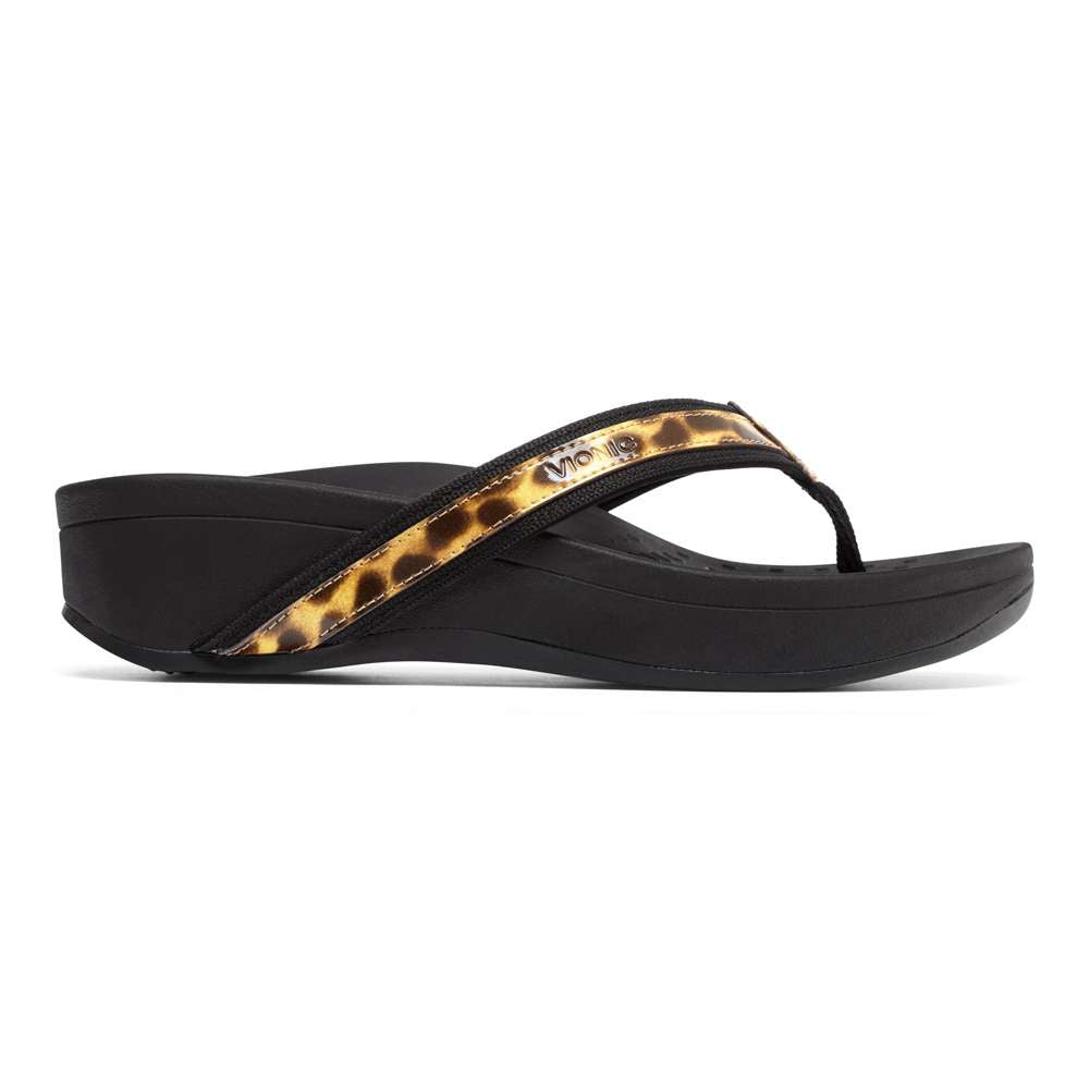 High Tide Platform Sandal - Tan Leopard