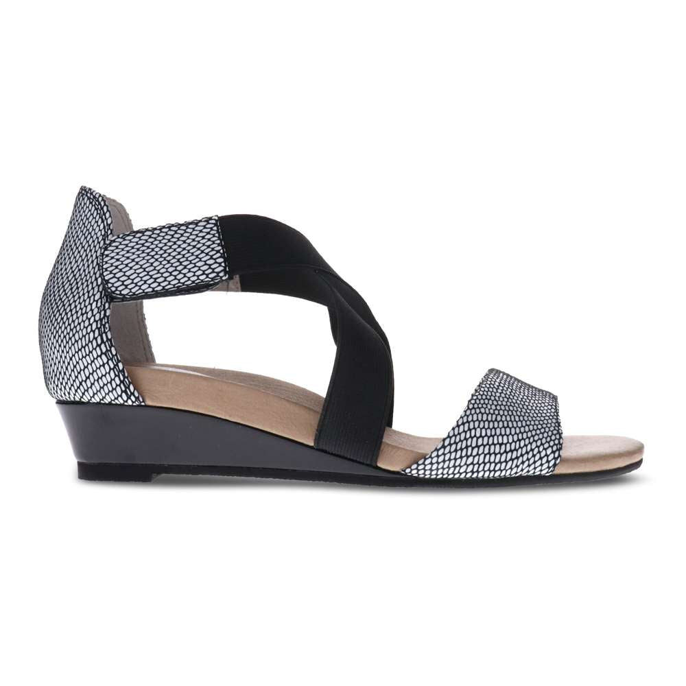 Hydro Wedge Sandal - Black/White
