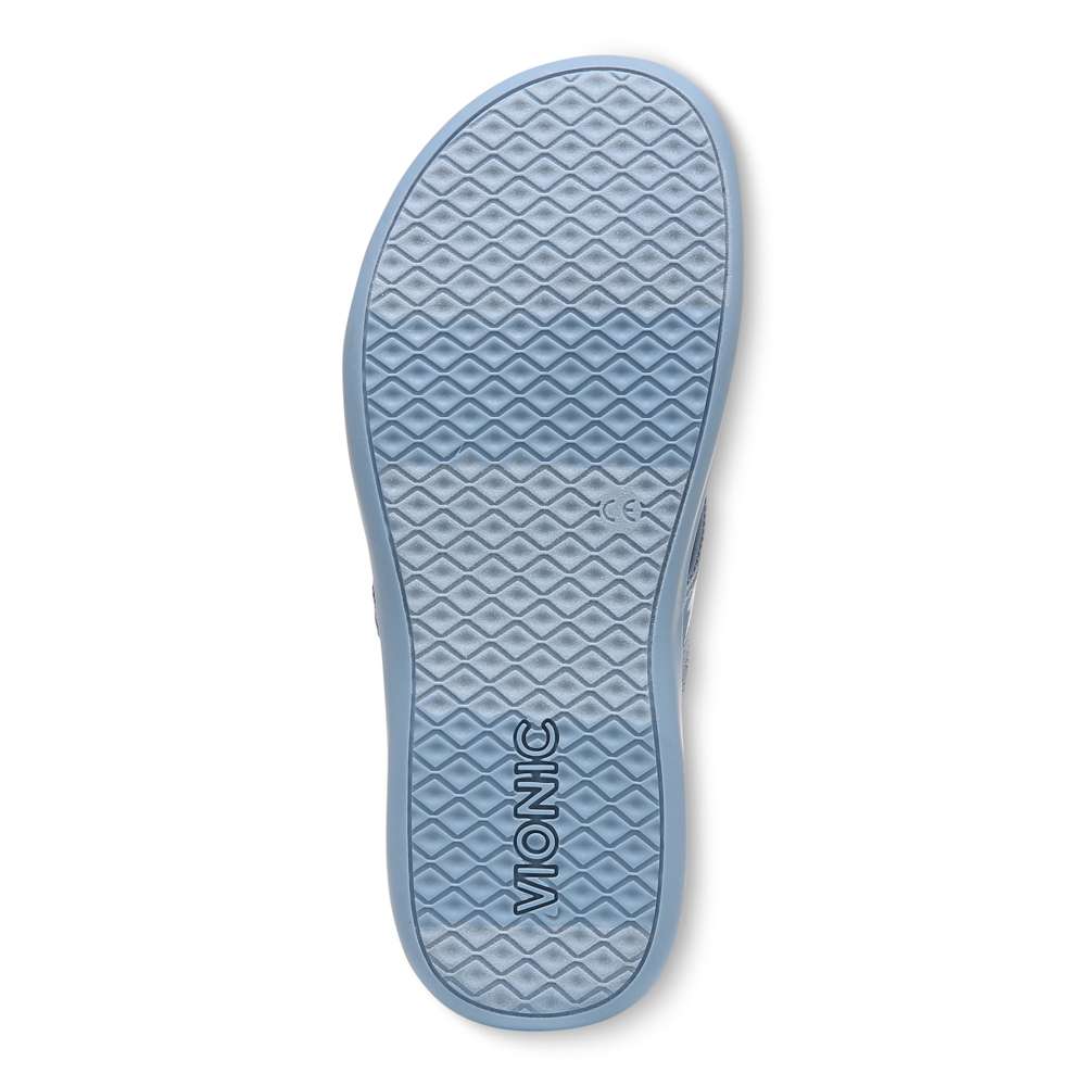 Islander Toe Post Sandal - Blue Shadow Patent
