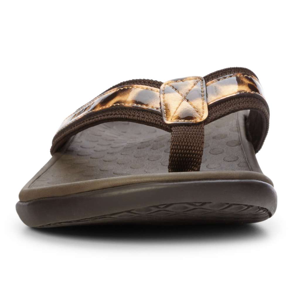 Islander Toe Post Sandal - Tan Leopard