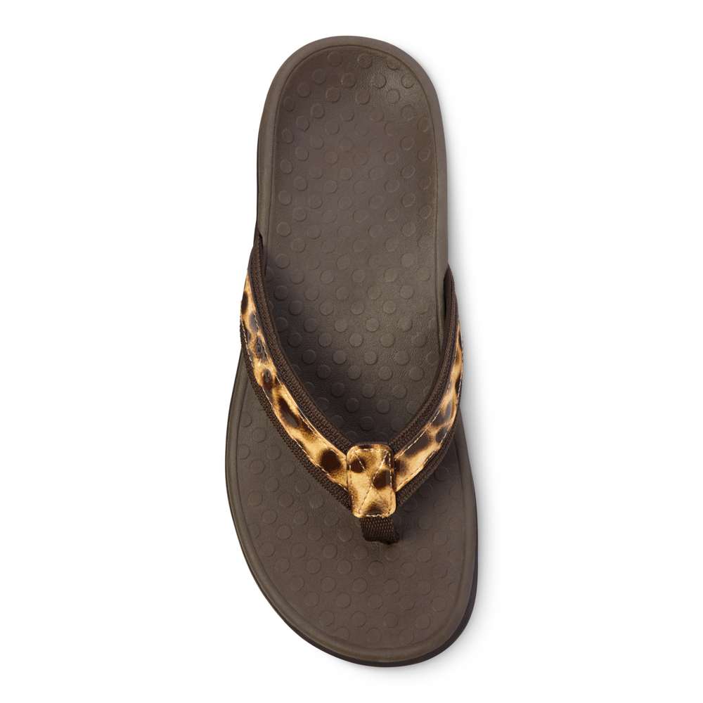 Islander Toe Post Sandal - Tan Leopard