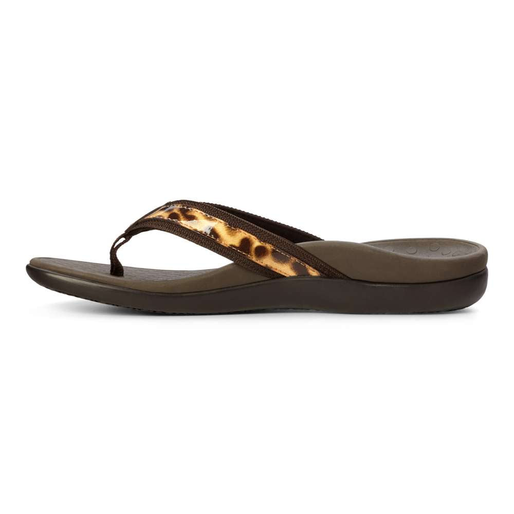 Islander Toe Post Sandal - Tan Leopard