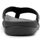 Islander Rhinestone Toe Post Sandal - Black