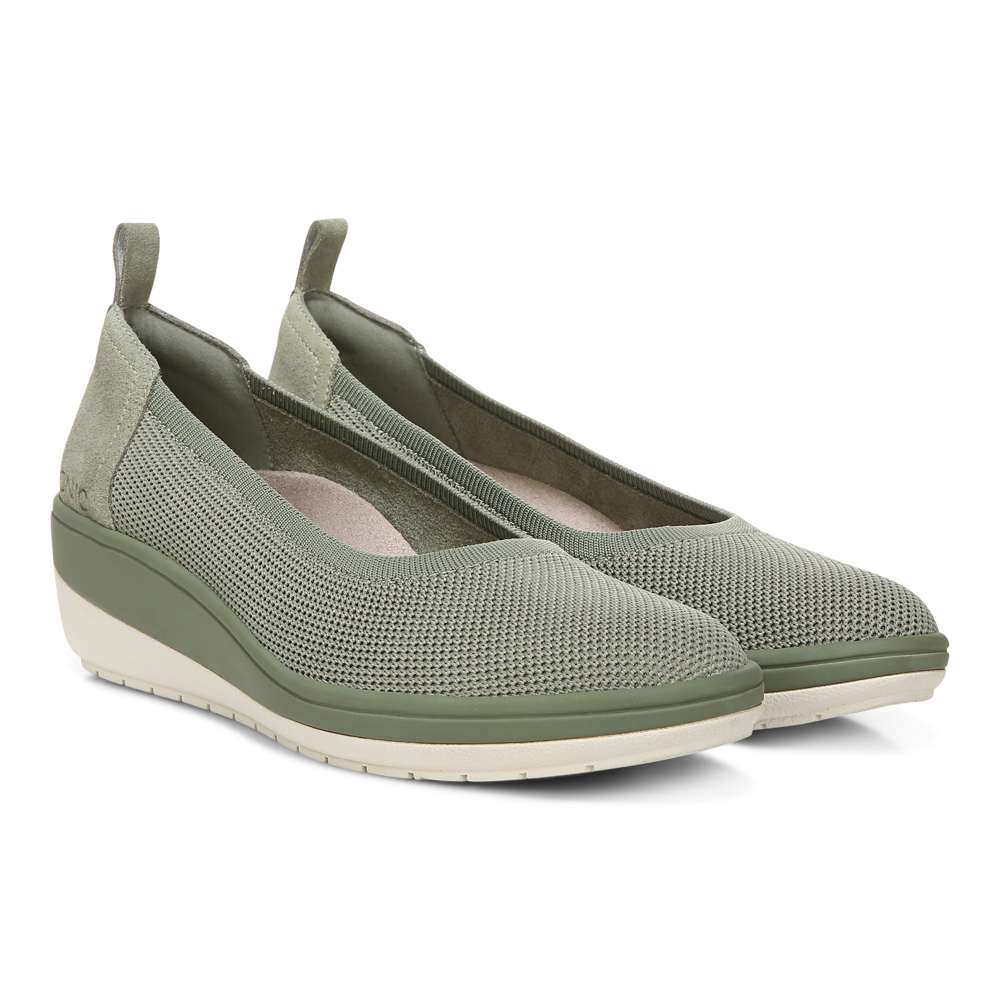 Jacey Knit Wedge - Army Green