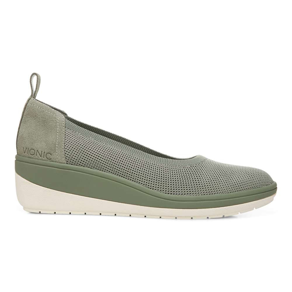 Jacey Knit Wedge - Army Green