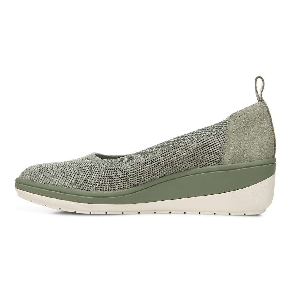 Jacey Knit Wedge - Army Green
