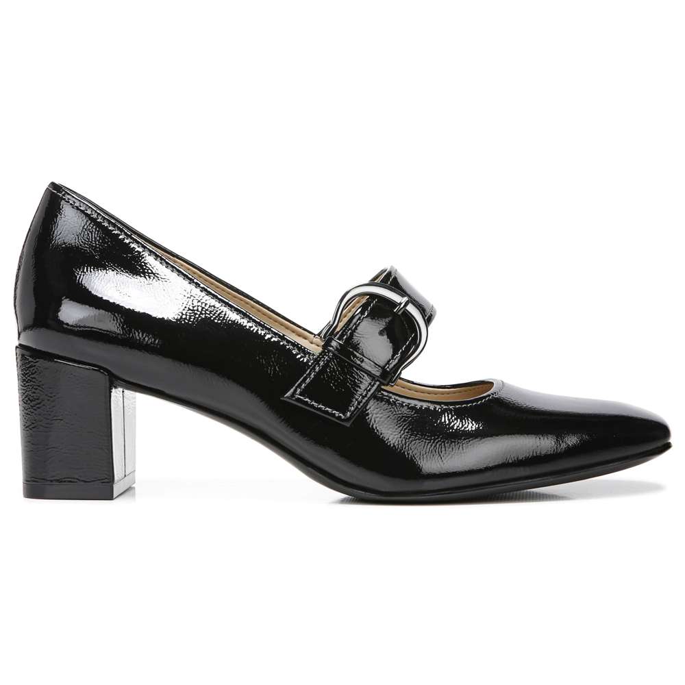 Karissa Mary-Jane Pump - Black Patent