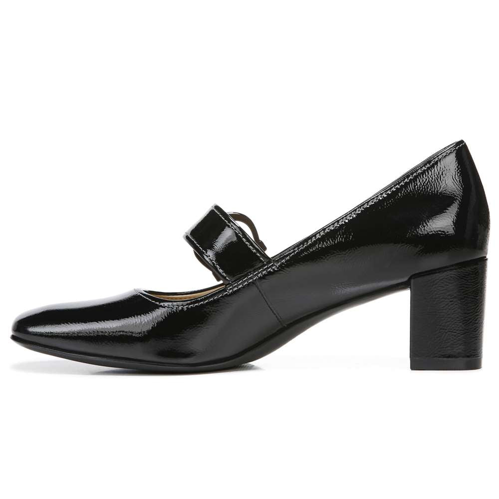 Karissa Mary-Jane Pump - Black Patent