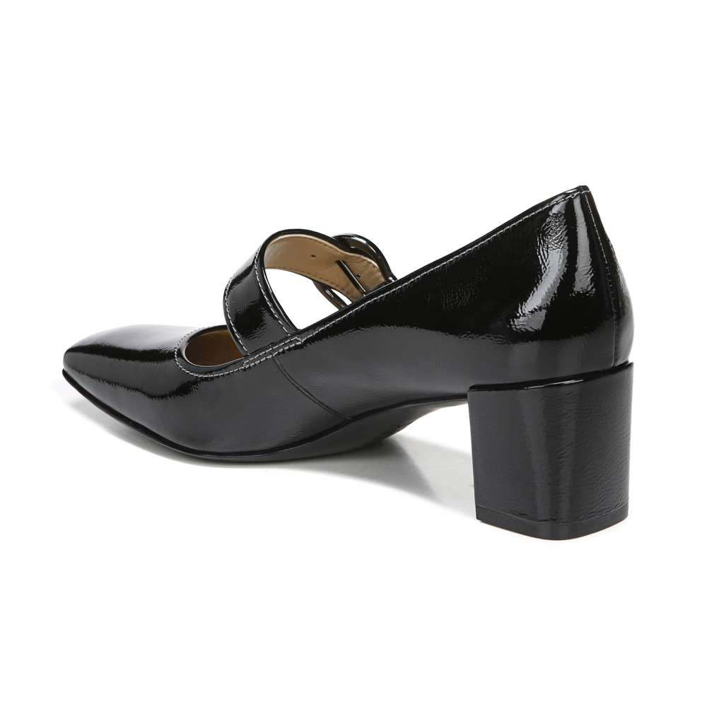 Karissa Mary-Jane Pump - Black Patent