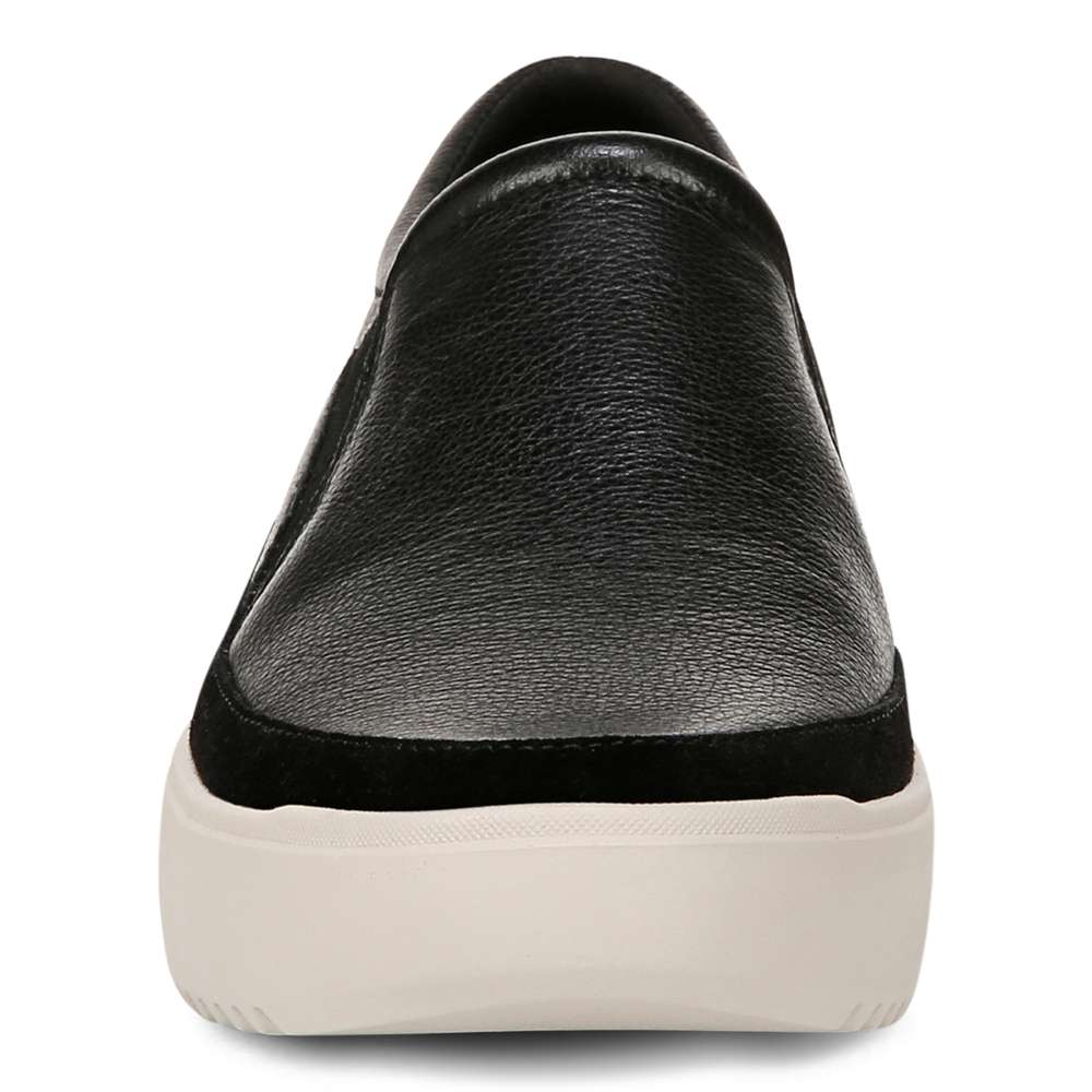 Kearny Platform Slip-On Casual Sneaker - Black Leather