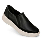Kearny Platform Slip-On Casual Sneaker - Black Leather
