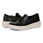 Kearny Platform Slip-On Casual Sneaker - Black Leather