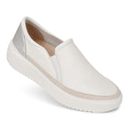 Kearny Platform Slip-On Casual Sneaker - White Leather