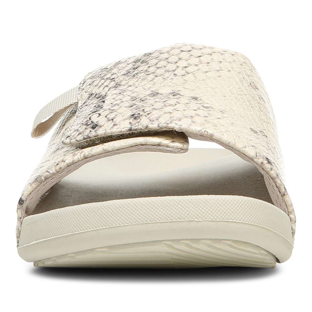 Keira Slide - Cream Snake