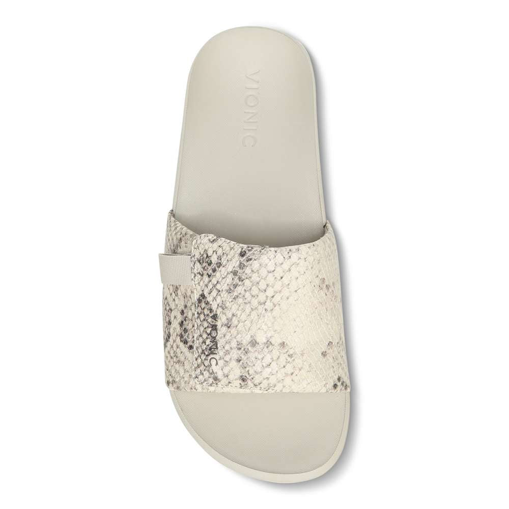 Keira Slide - Cream Snake