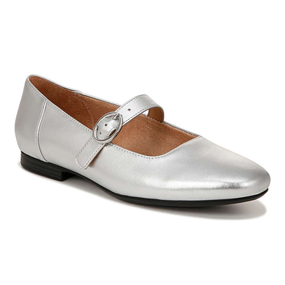 Kelly Mary-Jane Flat - Silver