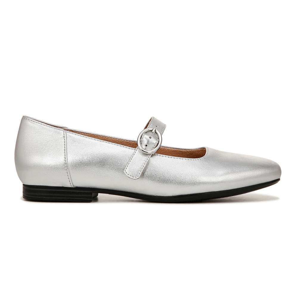 Kelly Mary-Jane Flat - Silver