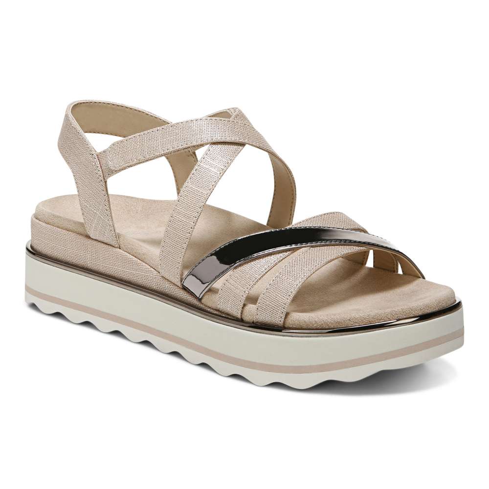 Kellyn Flatform Sandal - Moonlight Linen