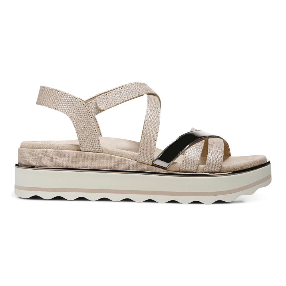 Kellyn Flatform Sandal - Moonlight Linen