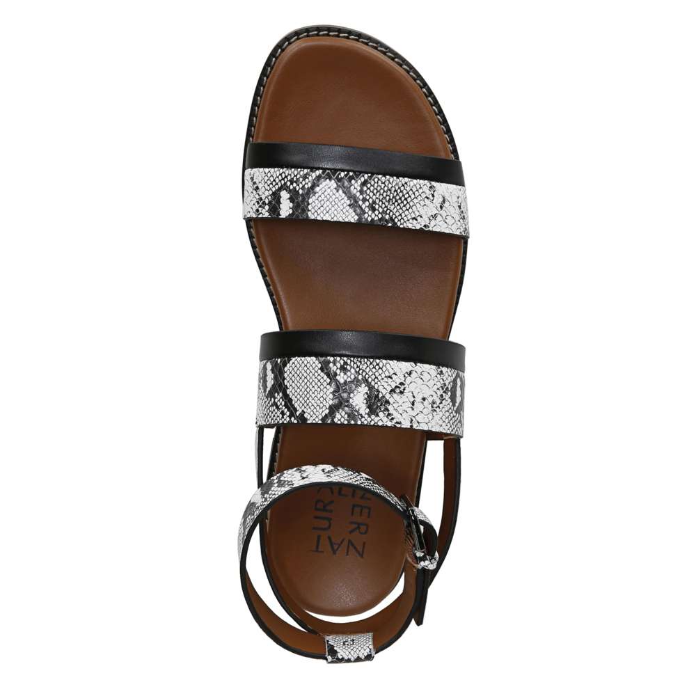 Kelsie Sandal - Black/White
