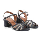 Kingston Heeled Sandal - Black Multi