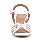 Kingston Heeled Sandal - White Multi