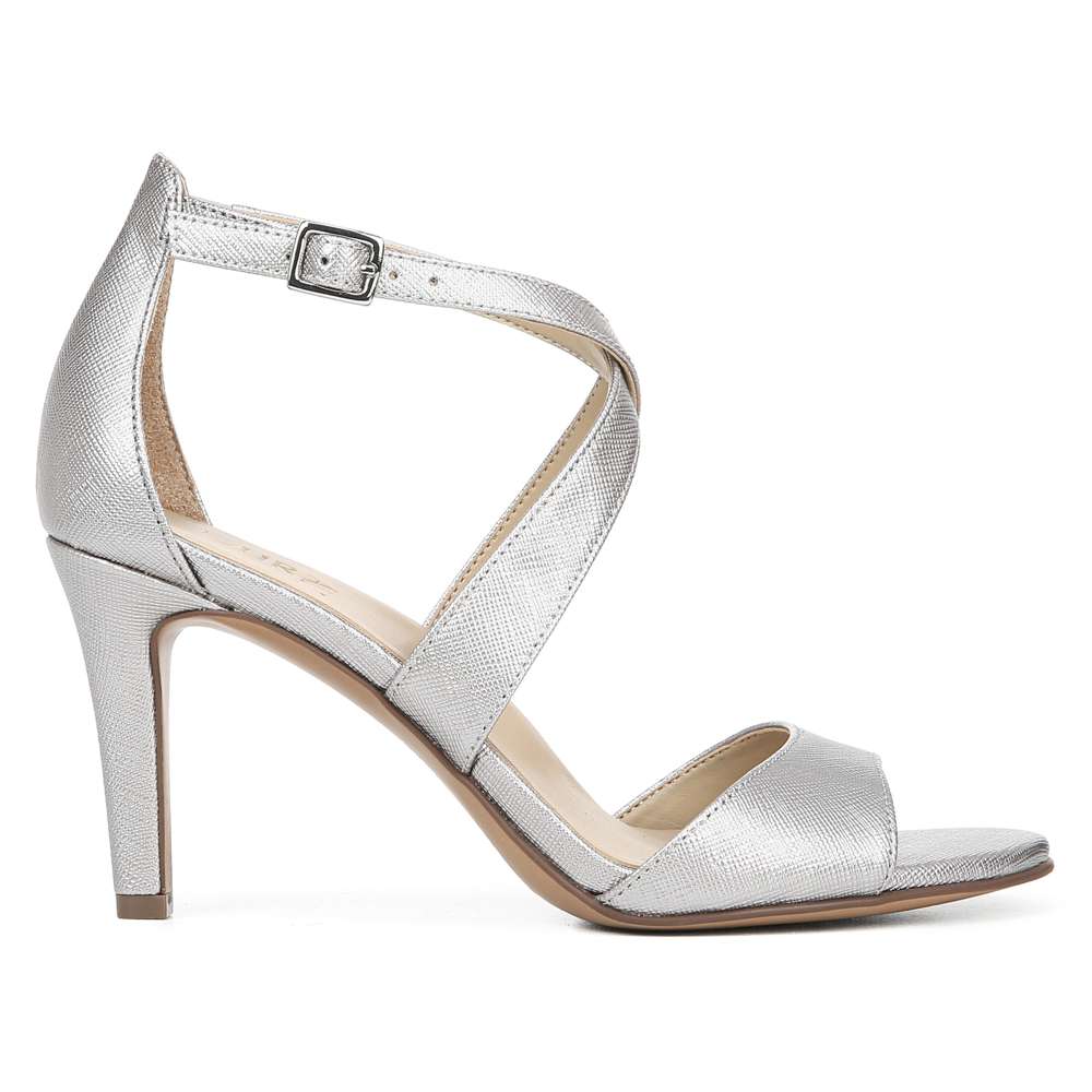 Kyra Heeled Sandal - Silver