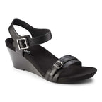 Laurie Wedge Sandal - Black