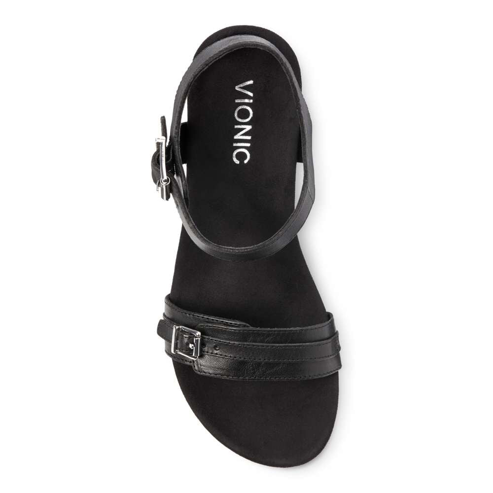Laurie Wedge Sandal - Black